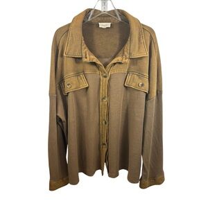 Ladies Heyson Brand Waffle Texture Button Front Top Size‎ 3X